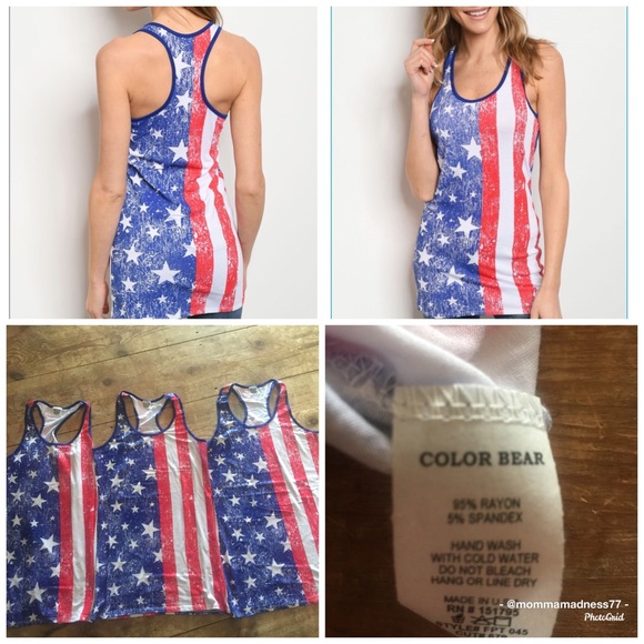 5⭐️🆕AMERICAN flag Tank🇺🇸 - Picture 3 of 5